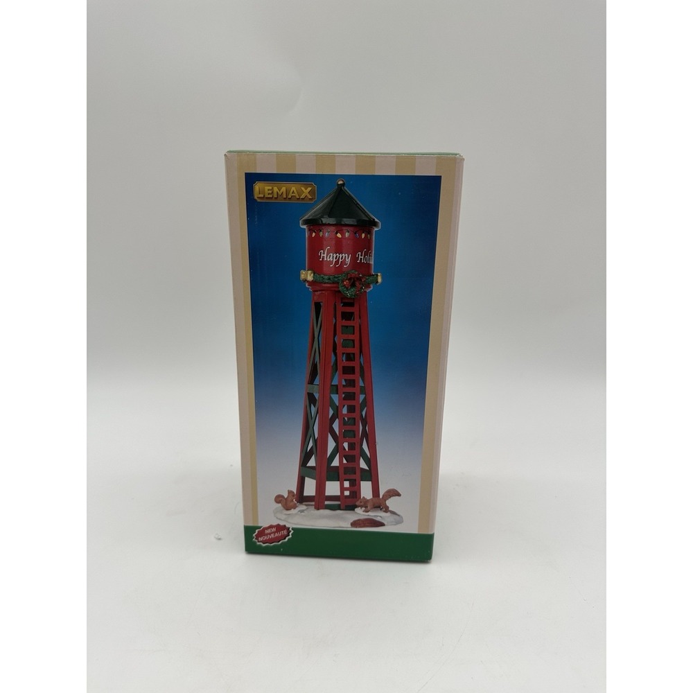 Lemax‎  ~ HAPPY HOLIDAYS WATER TOWER -  In Box 8"